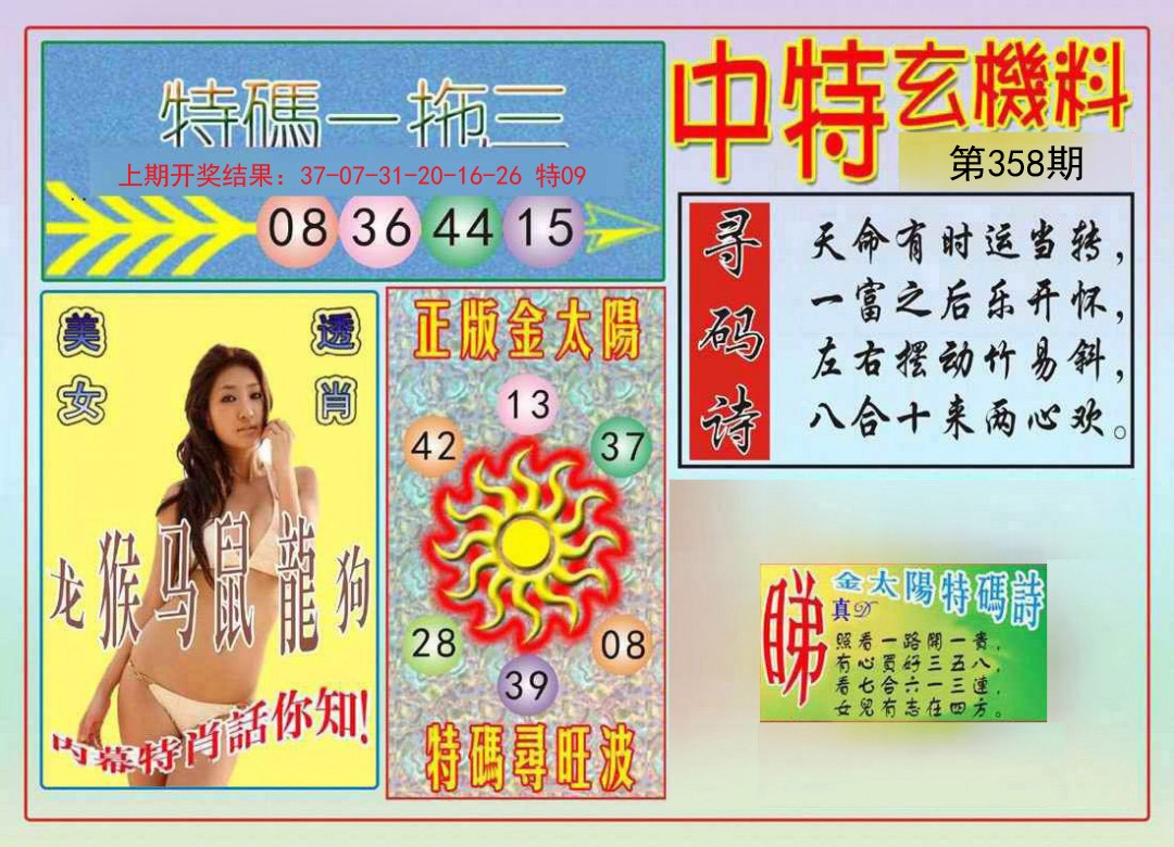 2024358期中特玄机料