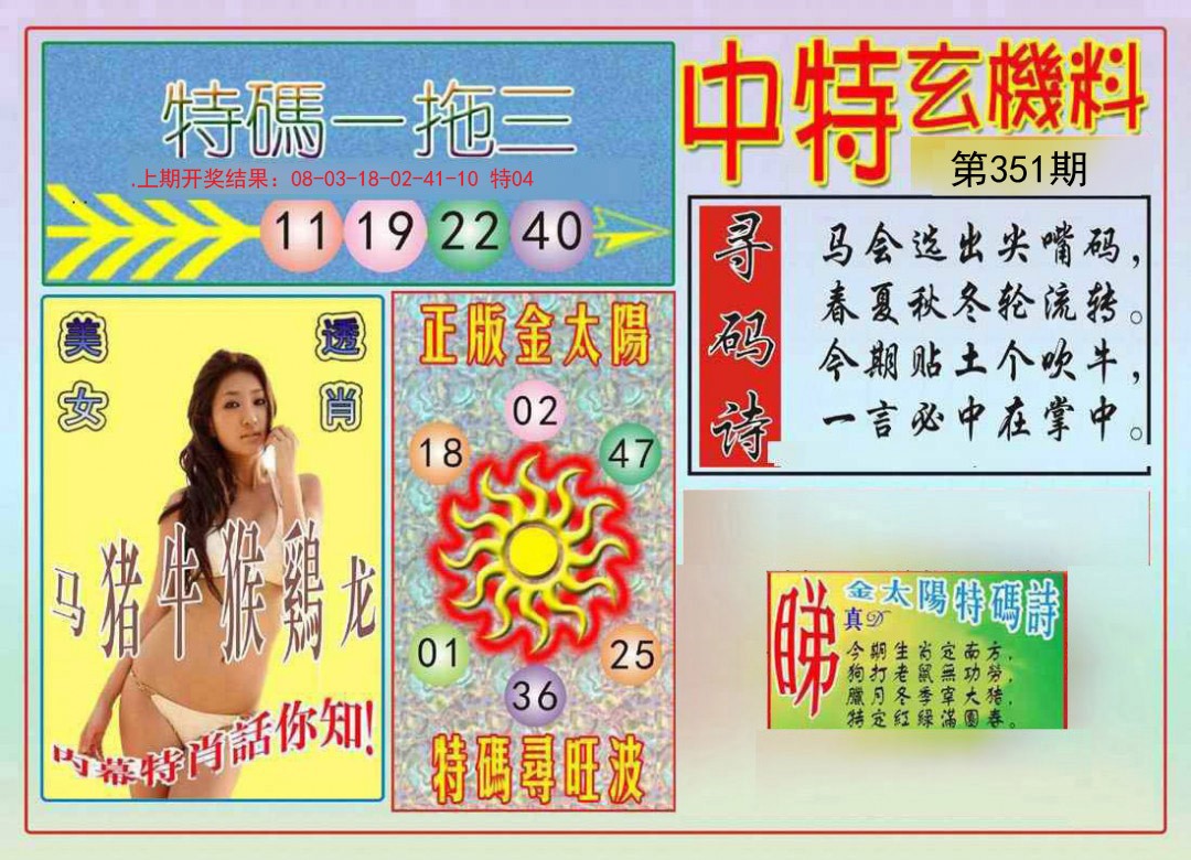 2024351期中特玄机料