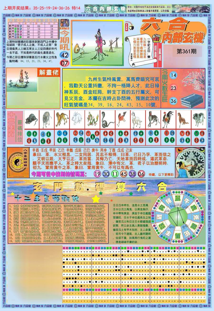 2024361期(新版)内部玄机A