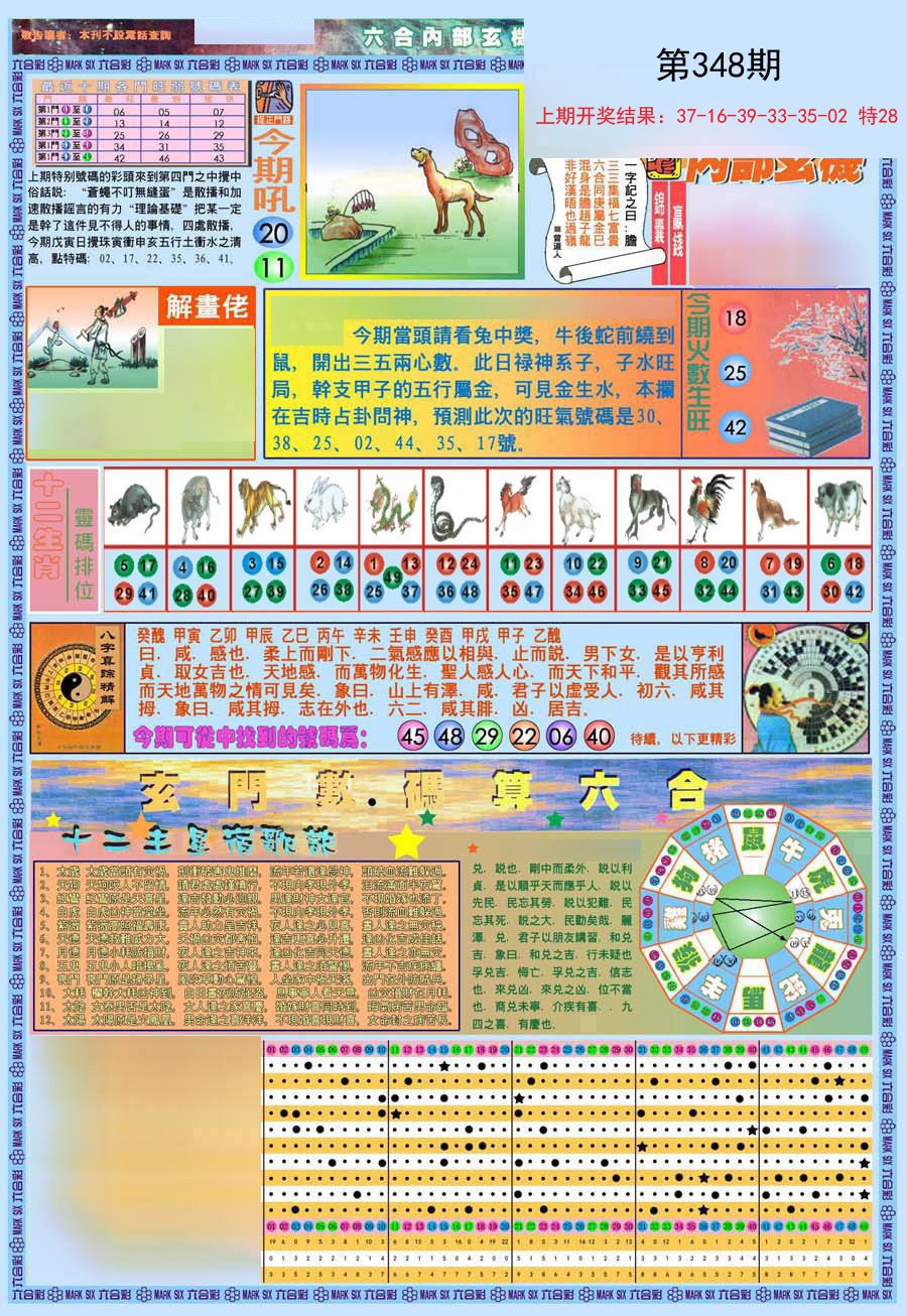 2024348期(新版)内部玄机A