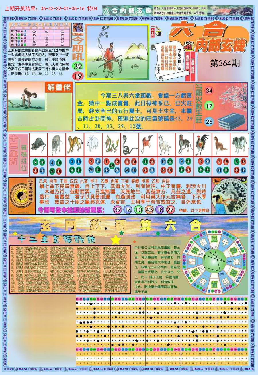 2024364期(新版)内部玄机A