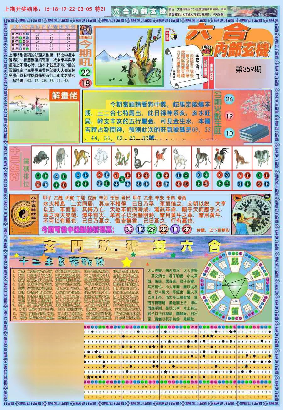 2024359期(新版)内部玄机A