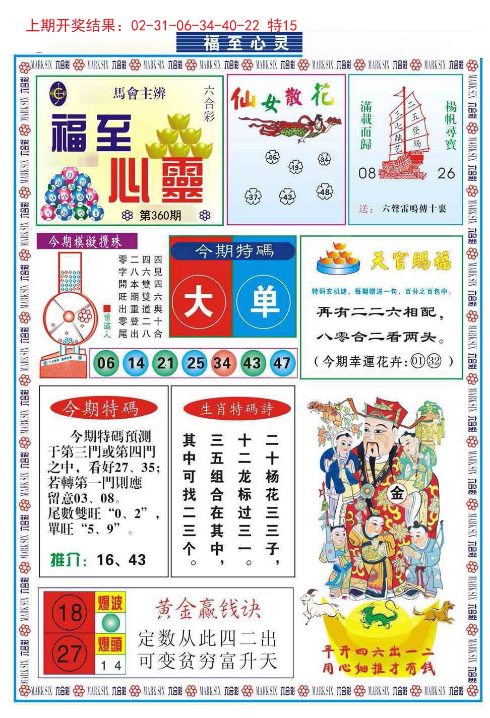 2024360期福至心灵