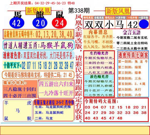 2024338期二代凤凰报