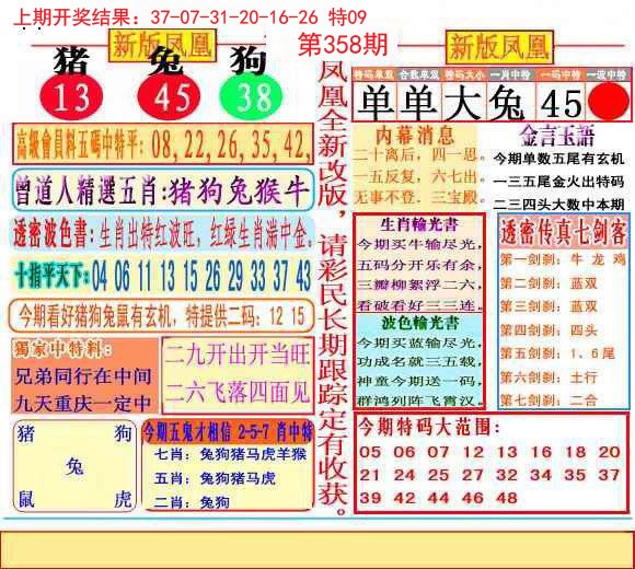 2024358期二代凤凰报