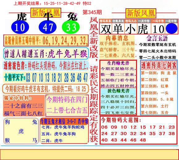 2024345期二代凤凰报