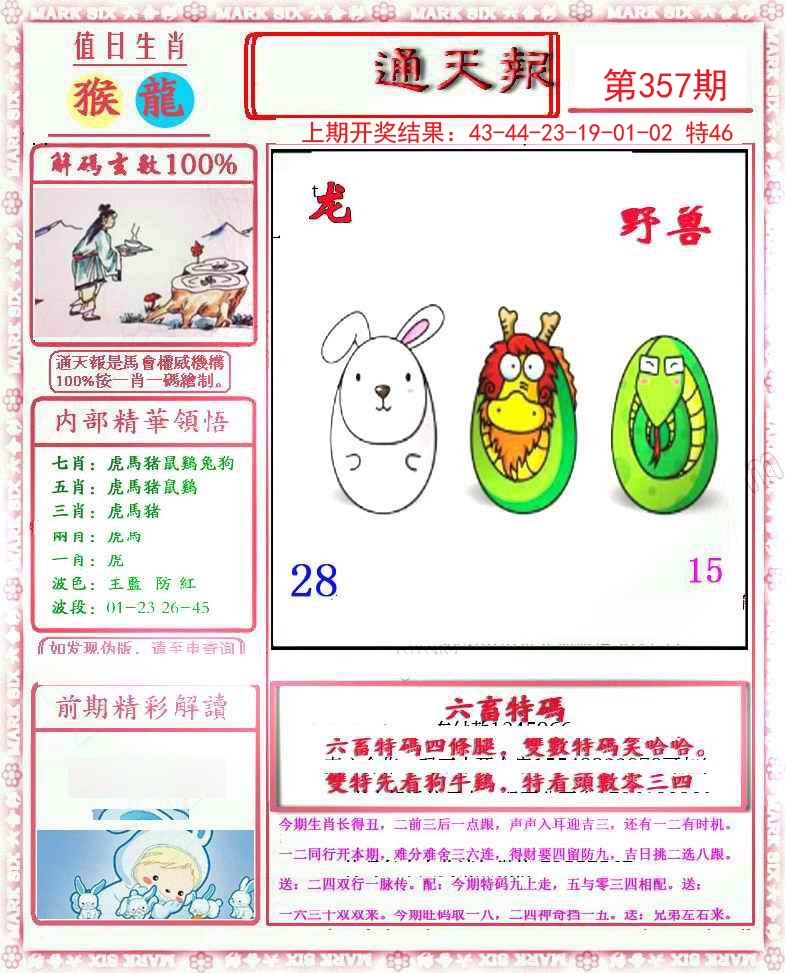 2024357期小喜通天报