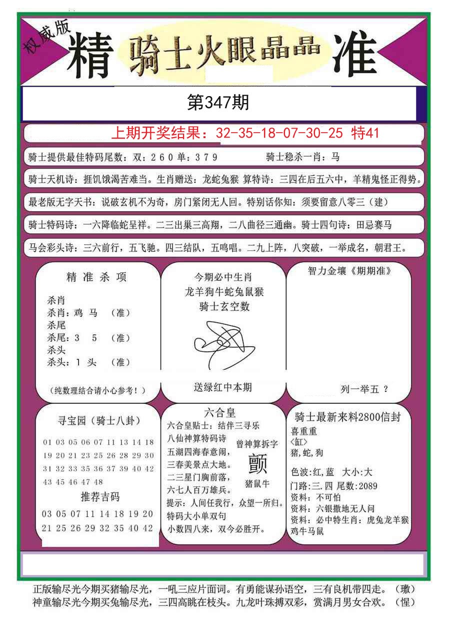 2024347期骑士火眼晶晶（正）