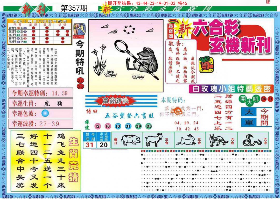 2024357期新六合彩特码新刊A