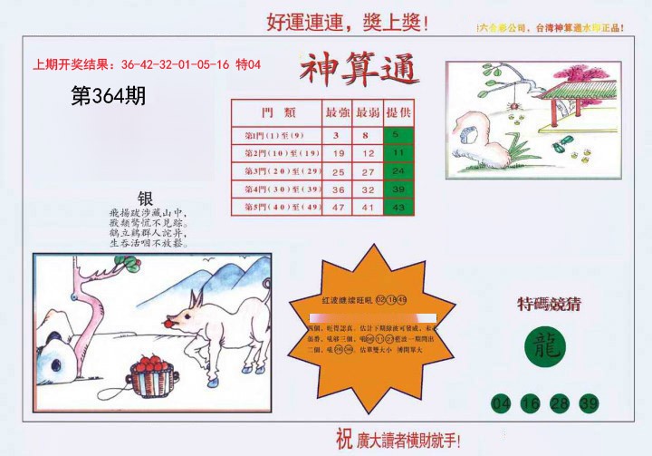 2024364期4-台湾神算