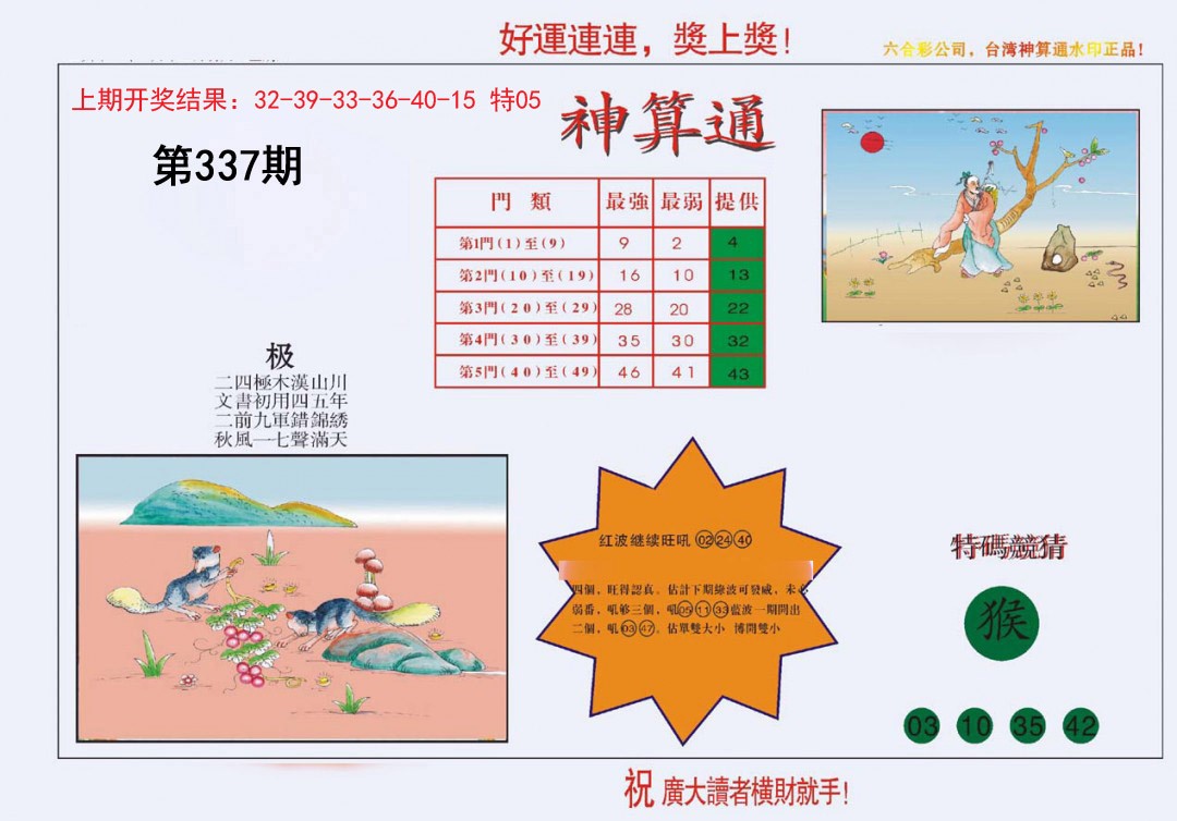 2024337期4-台湾神算