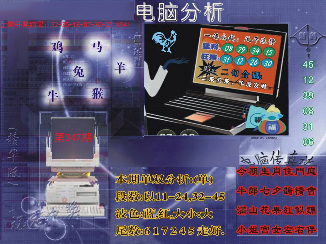 2024347期正版电脑分析贴士報
