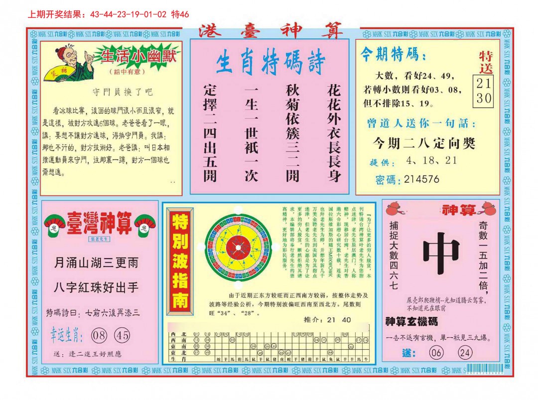 2024357期港台神算B