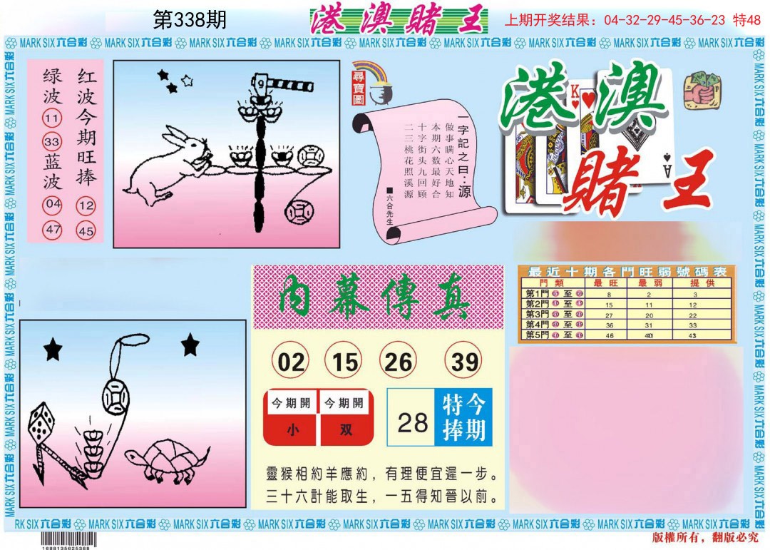 2024338期港澳赌王A
