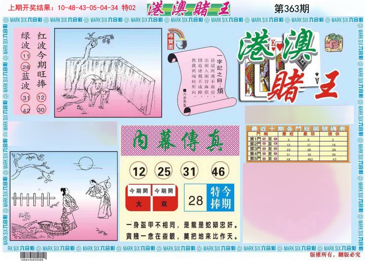 2024363期港澳赌王A