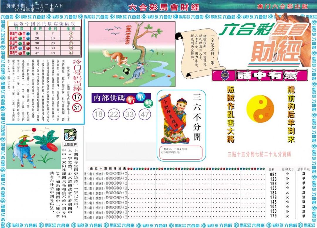 2024361期马会财经A