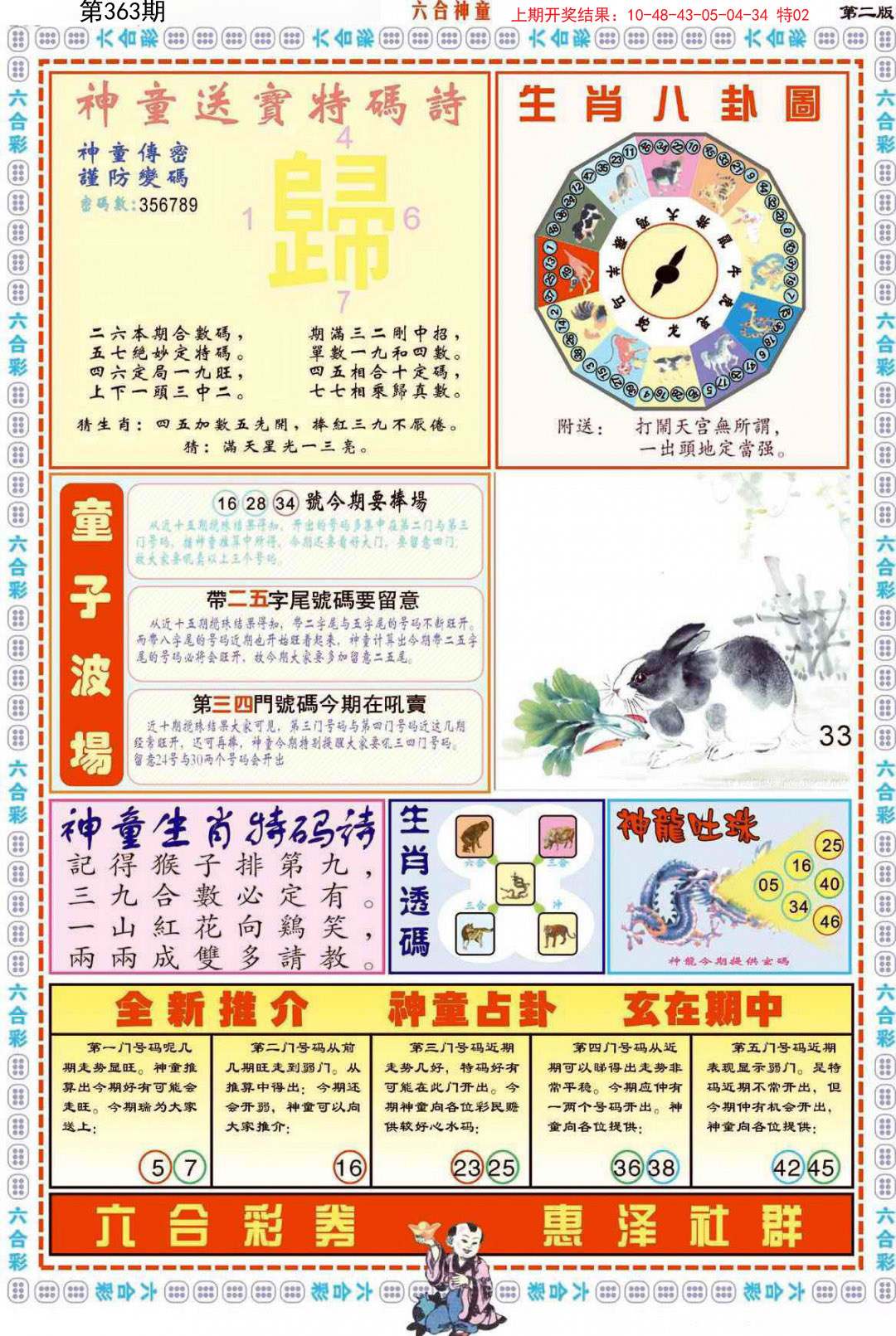 2024363期六合神童B