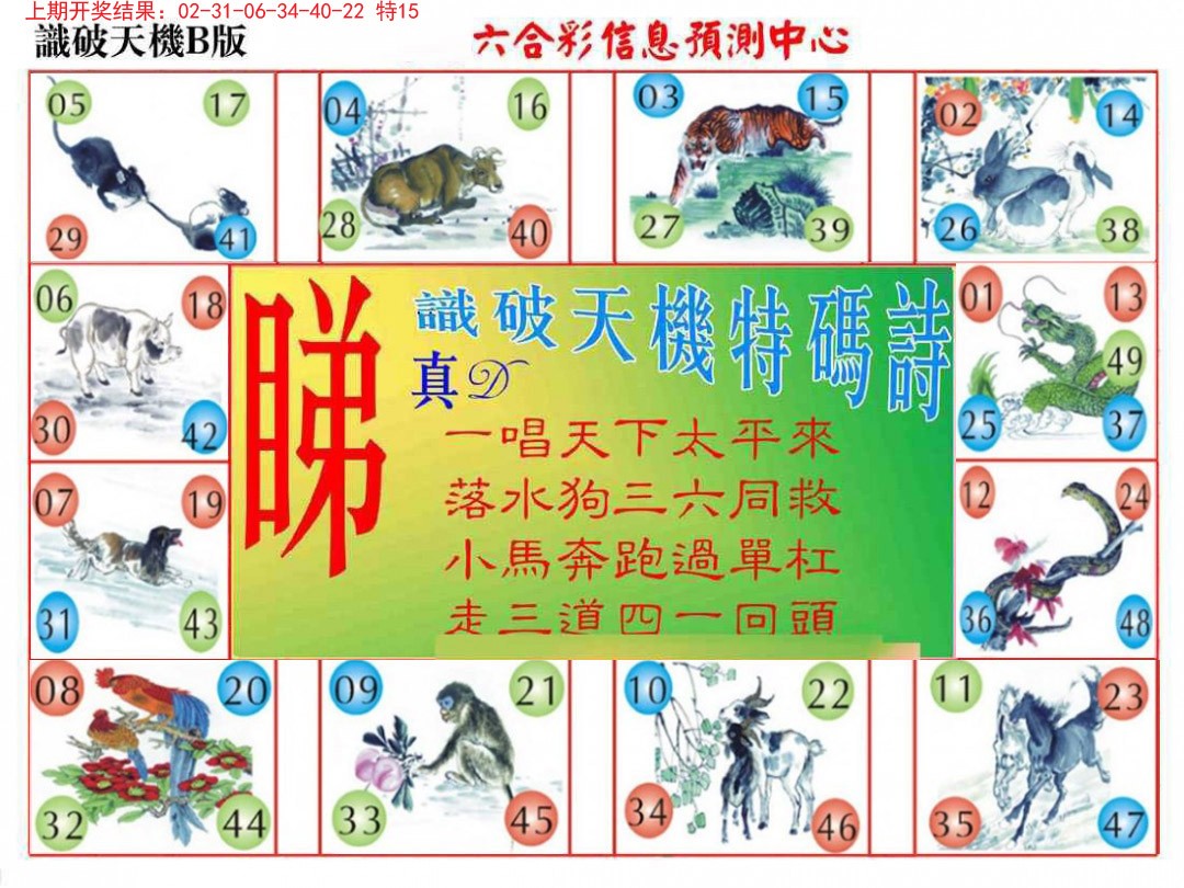 2024360期识破天机B版