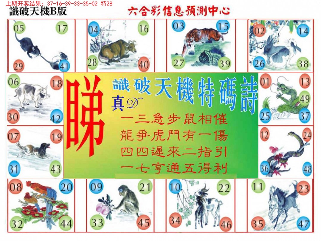 2024348期识破天机B版