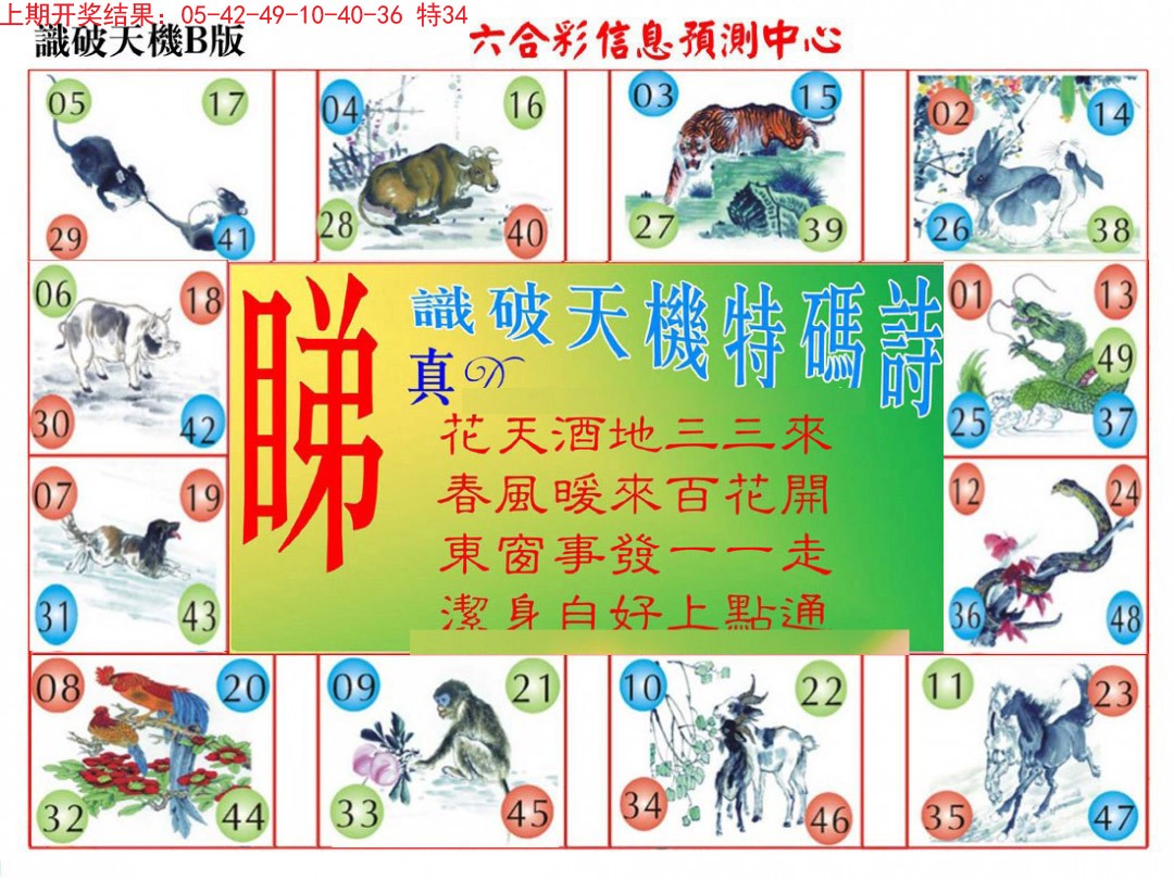 2024336期识破天机B版