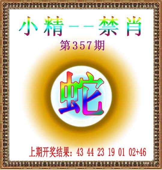 2024357期小精禁肖