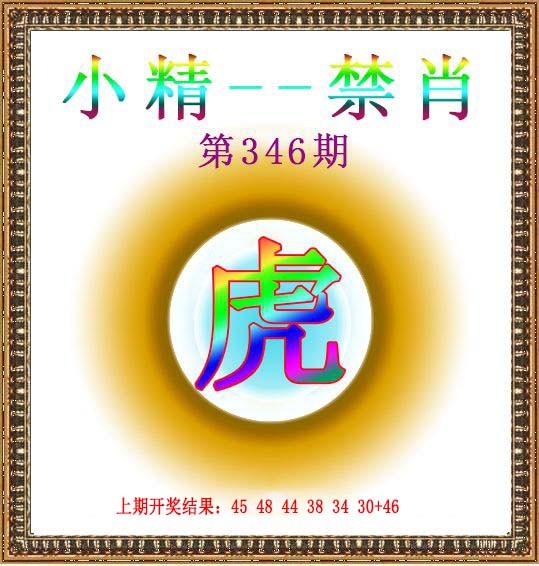 2024346期小精禁肖