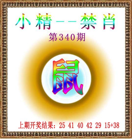 2024340期小精禁肖