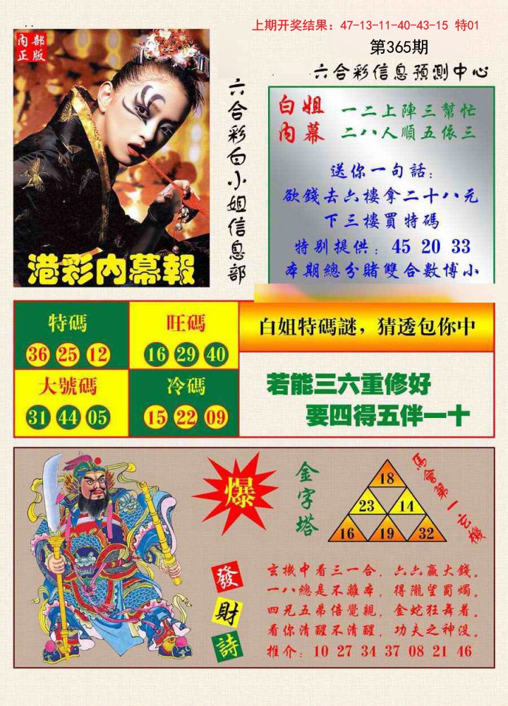 2024365期港彩内幕报