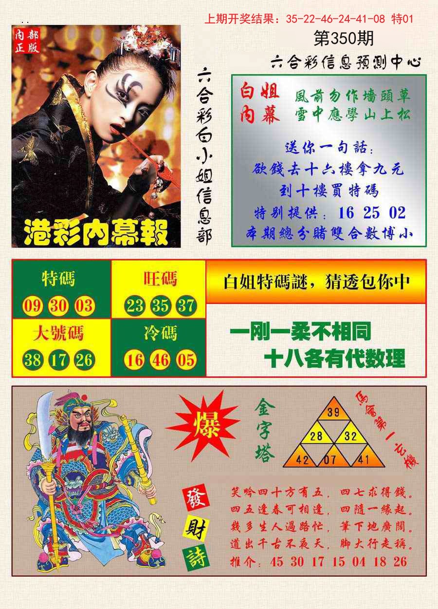 2024350期港彩内幕报