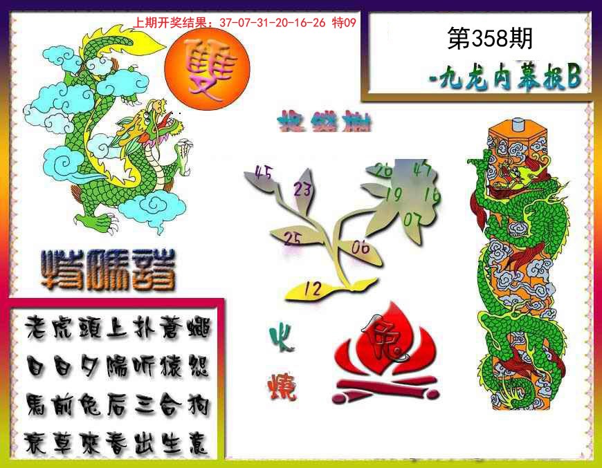 2024358期九龙内幕特肖图a