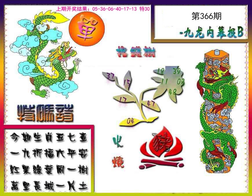 2024366期九龙内幕特肖图a