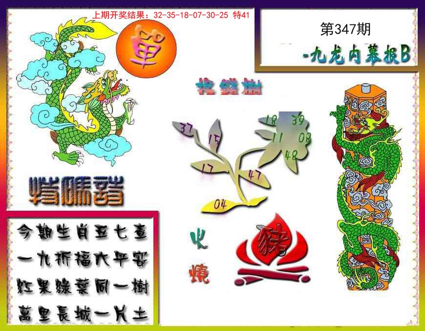 2024347期九龙内幕特肖图a