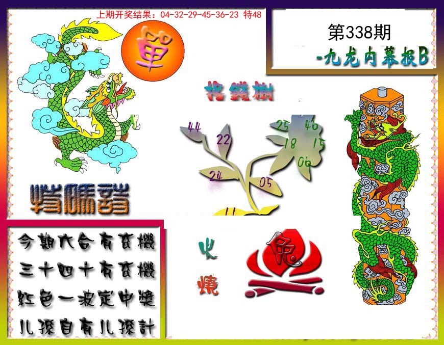2024338期九龙内幕特肖图a