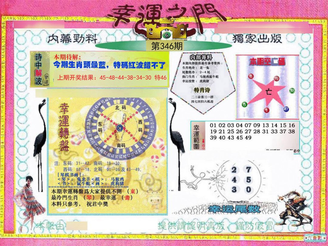 2024346期幸运之门