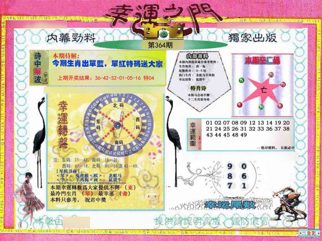2024364期幸运之门