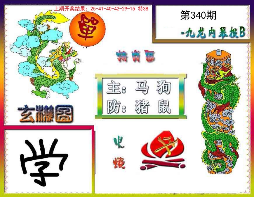 2024340期九龙内幕特肖图B