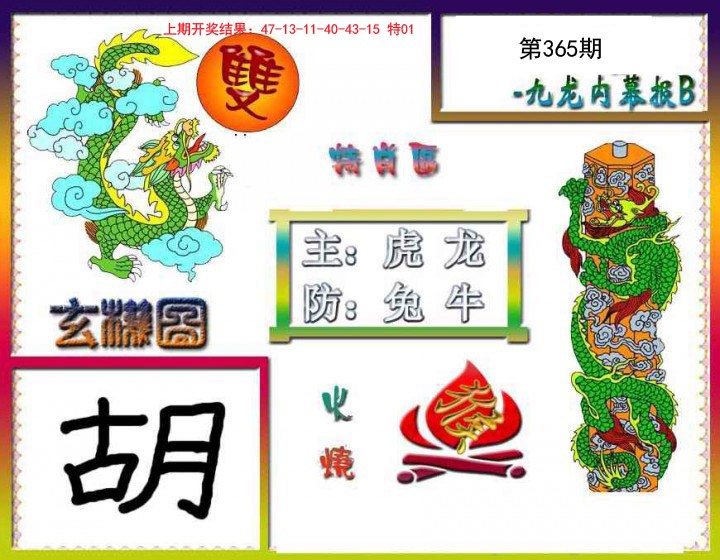 2024365期九龙内幕特肖图B