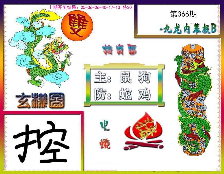 2024366期九龙内幕特肖图B