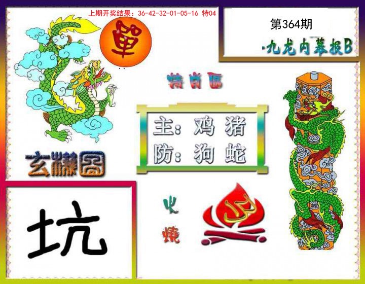 2024364期九龙内幕特肖图B