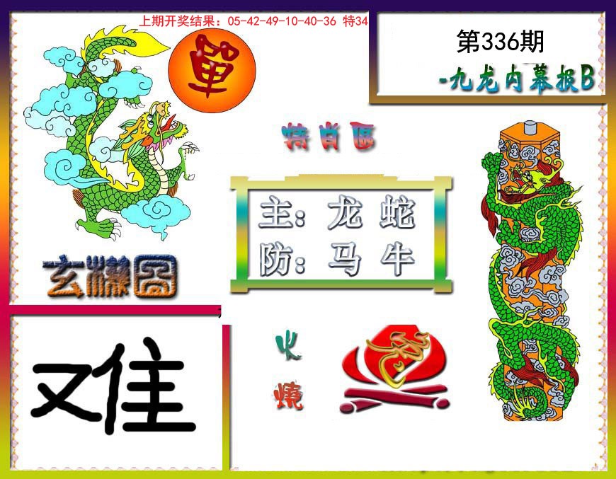 2024336期九龙内幕特肖图B