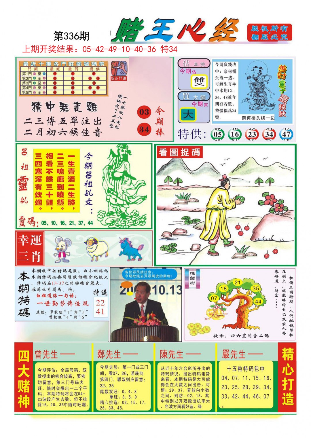 2024336期赌王心经