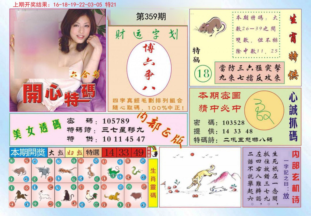 2024359期开心特码