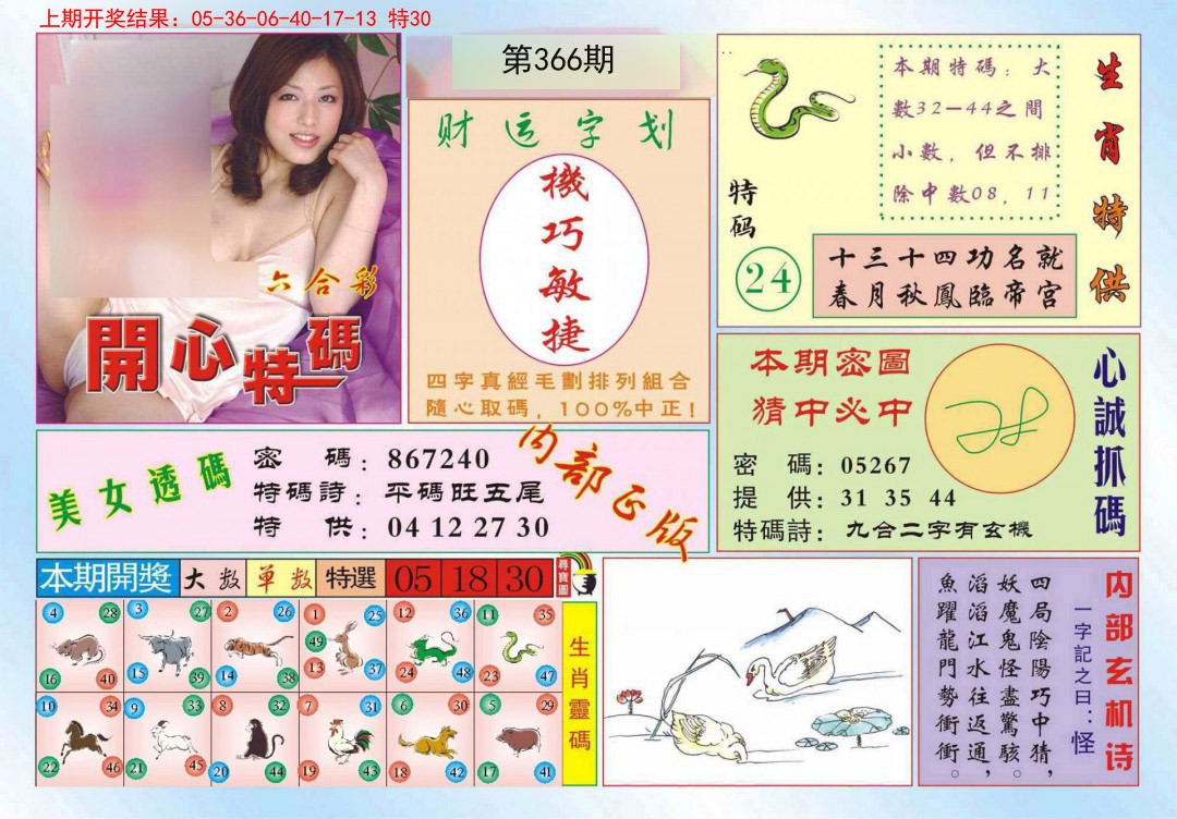 2024366期开心特码