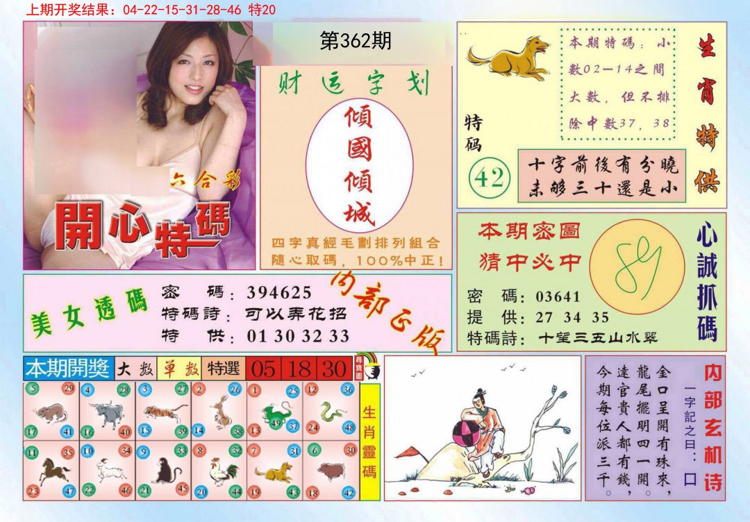 2024362期开心特码