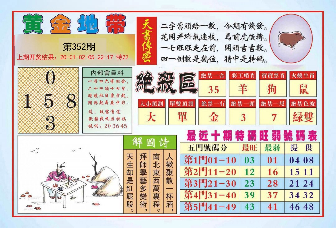 2024352期黄金地带