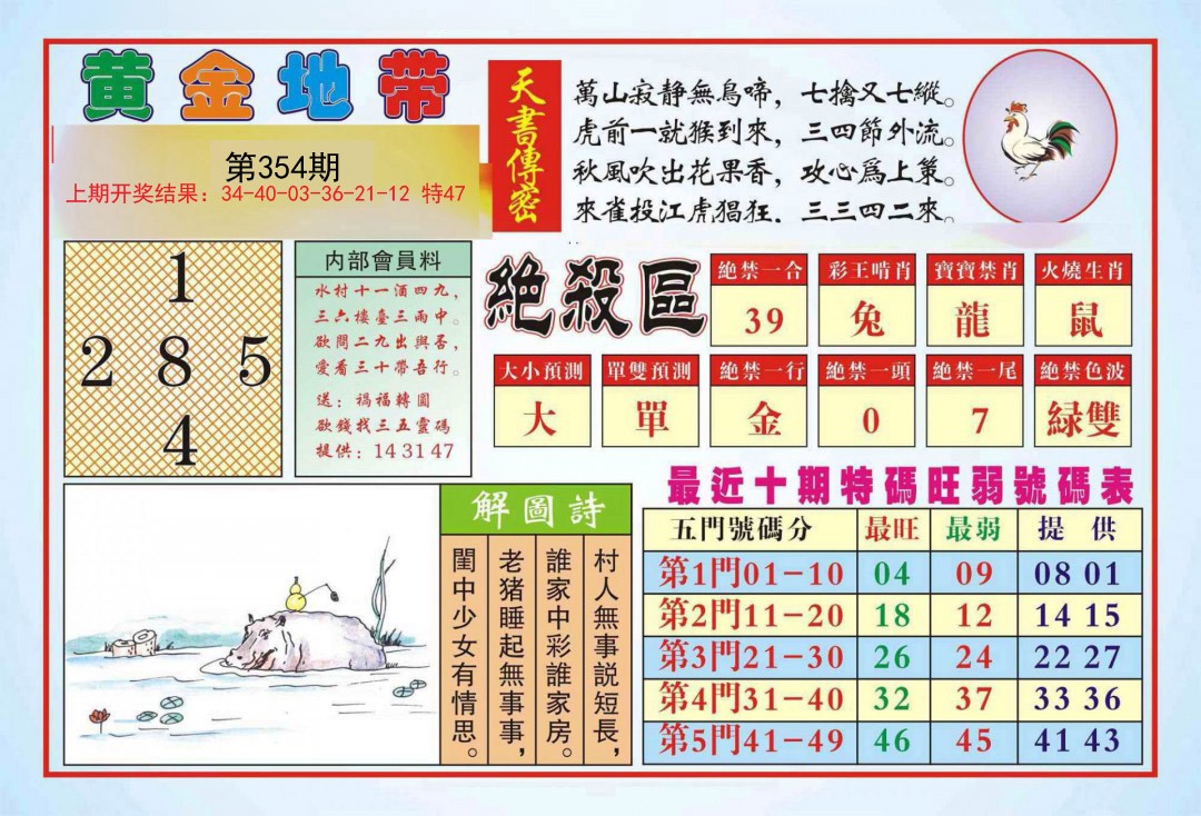 2024354期黄金地带