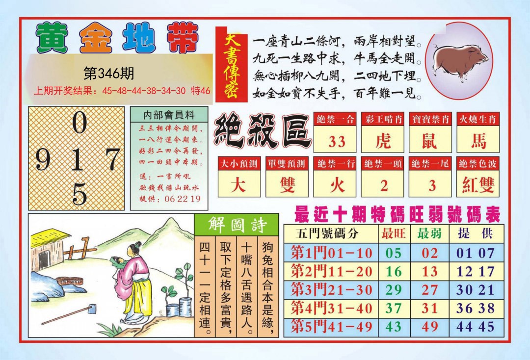 2024346期黄金地带