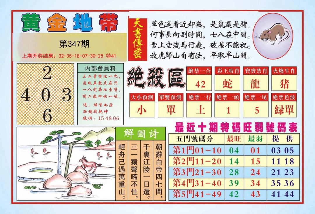 2024347期黄金地带