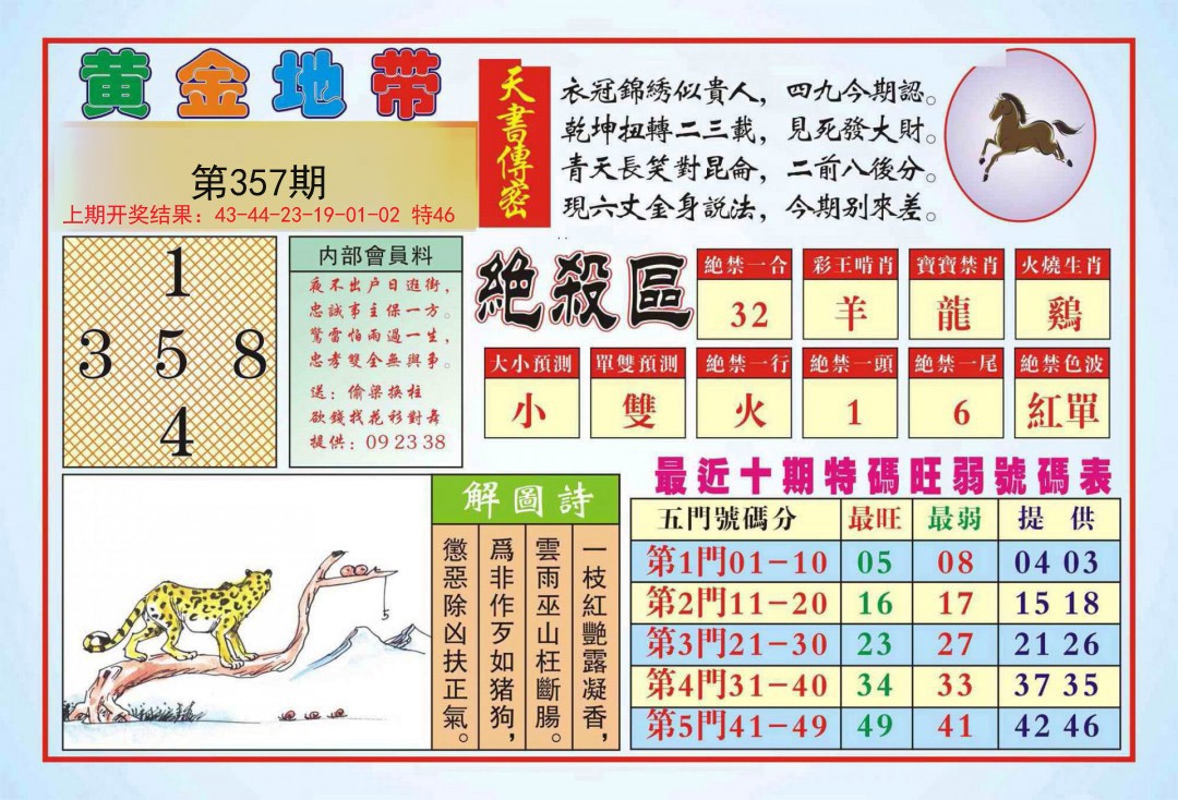 2024357期黄金地带