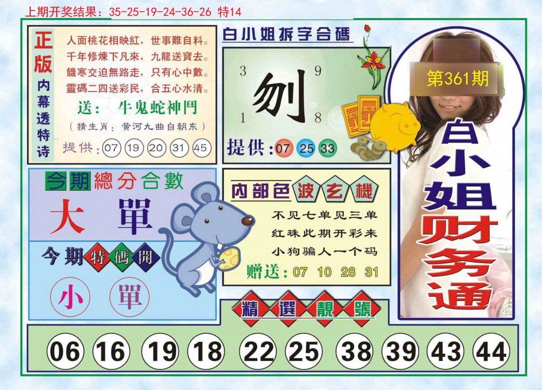 2024361期白小姐财务通